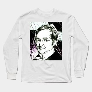 Bernard Courtois Black and White Portrait | Bernard Courtois Artwork Long Sleeve T-Shirt